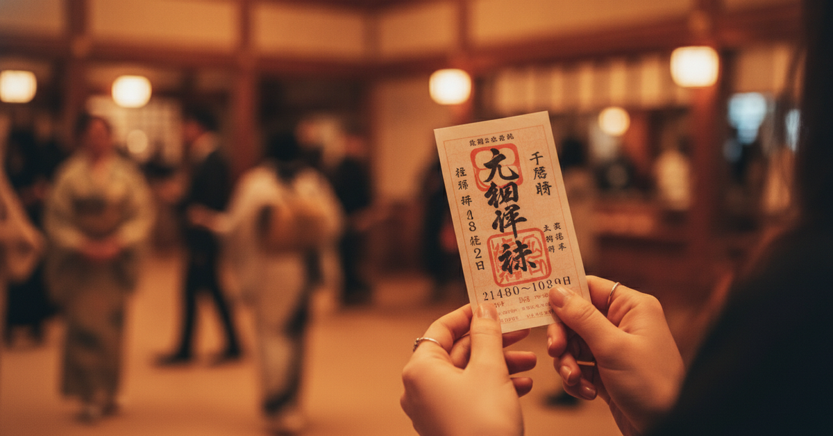 A professional photograph of a tourist's hands holding a kabuki theatre ticket at Kabukiza Theatre